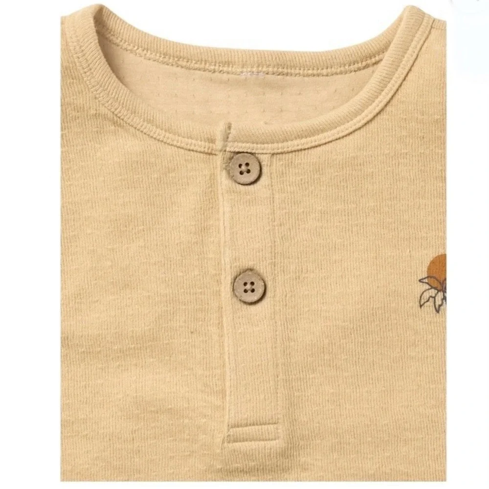 Modern Moments by Gerber Toddler Boy Organic Henley Tee 18 Months New with Tags